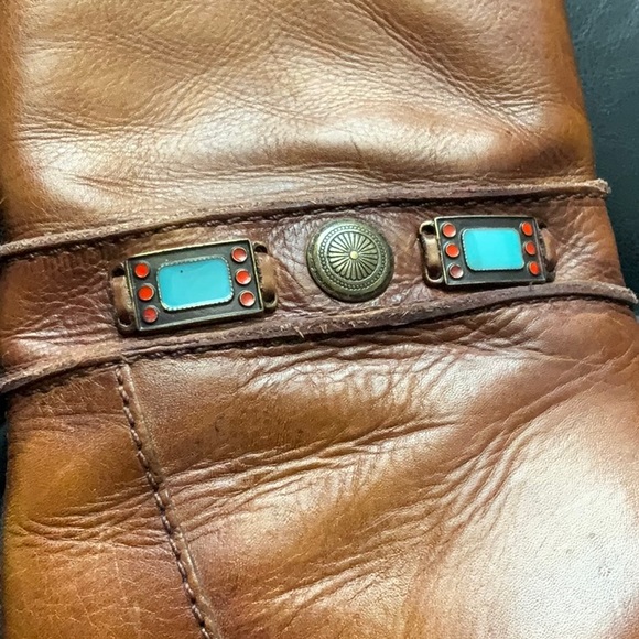 Madeline Made In Brazil Brown Leather Boots Size 9 1/2 M - Picture 3 of 9